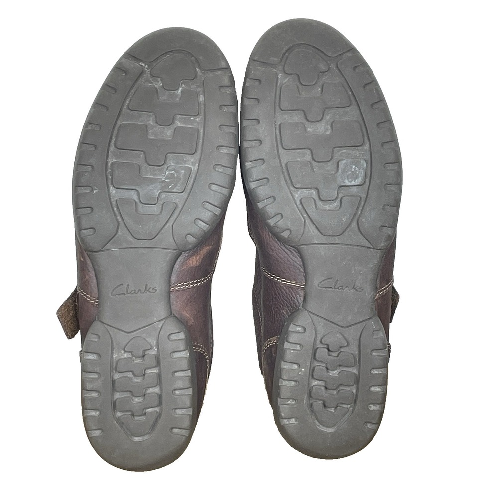 Clarks Mens Dark Brown Leather Fisherman Sandals Size 9.5W Casual Coastal Earthy - Picture 7 of 10
